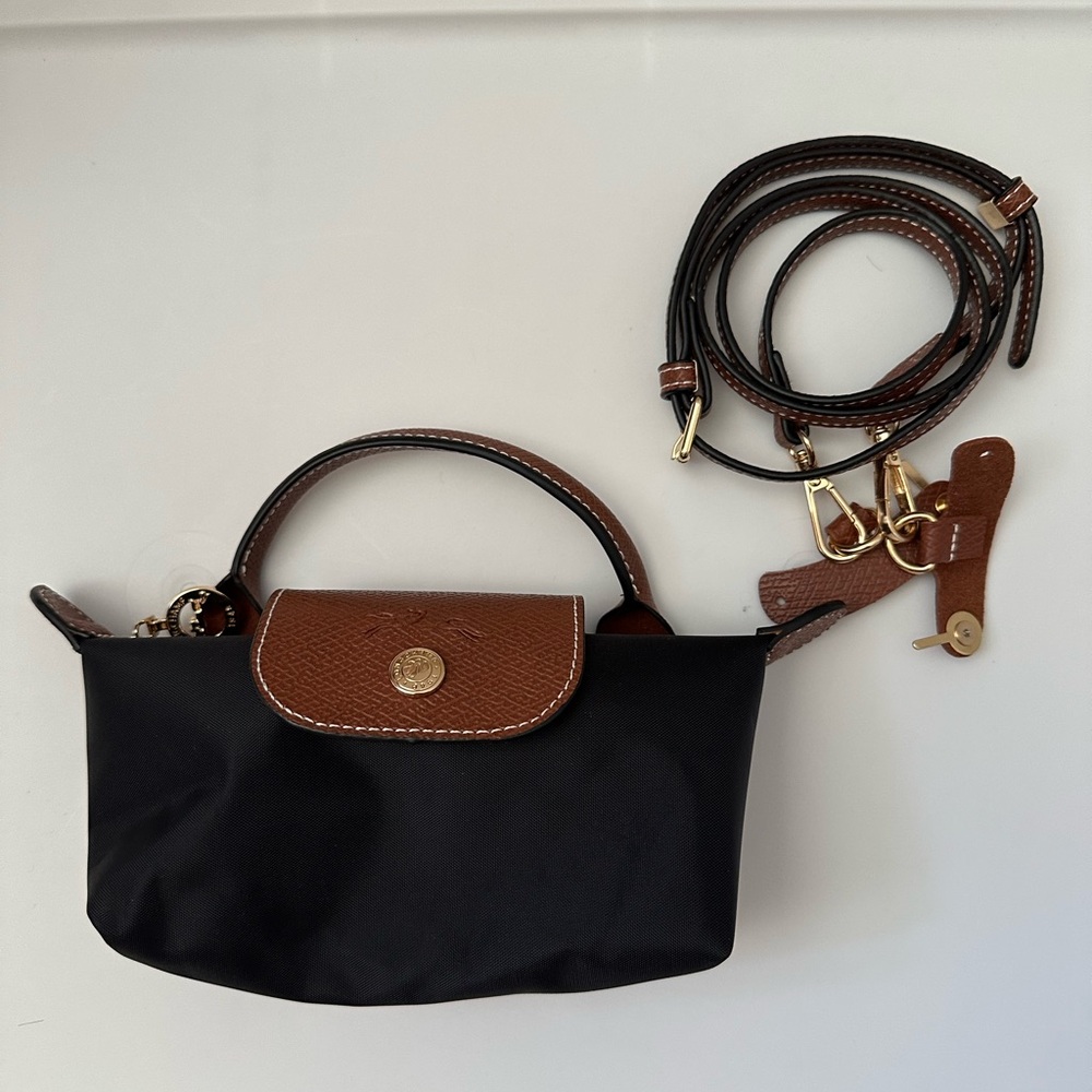 Nylon Cosmetic Bag with Crossbody Strap
